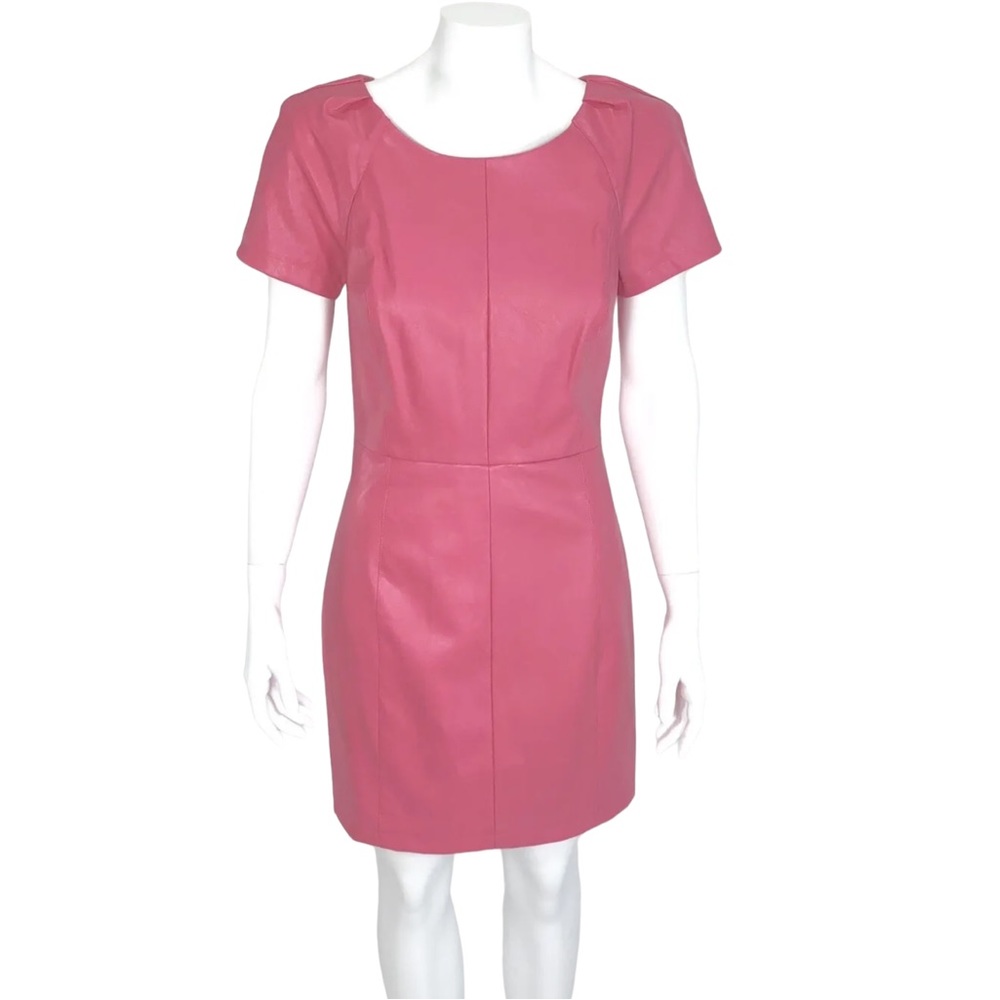 A/X Armani Exchange Dress Faux Leather Stretch in Rose Pink